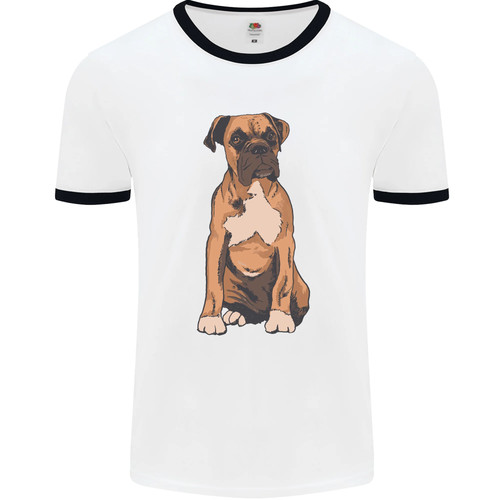 Boxer dog mens ringer - a,