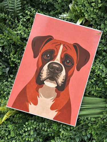Boxer dog home decor - dog, print