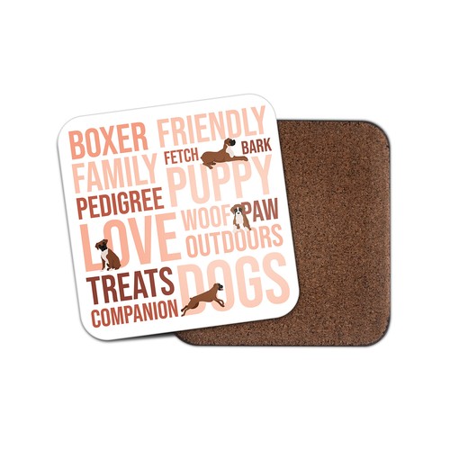 Square single coaster - coaster, boxer