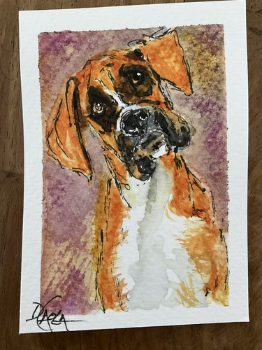 Watercolor aceo painting irish - aceo,