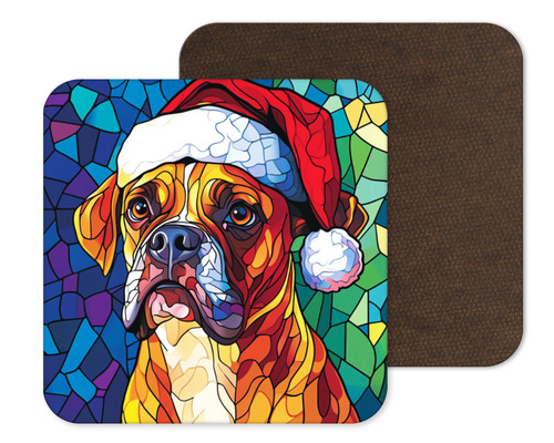 Boxer dog santa hat xmas - hat,