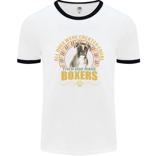 Boxer dog mens ringer - a,