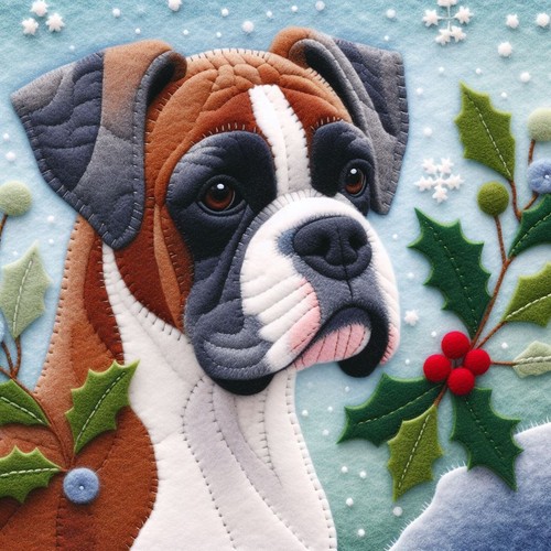 Single luxury boxer dog - boxer,