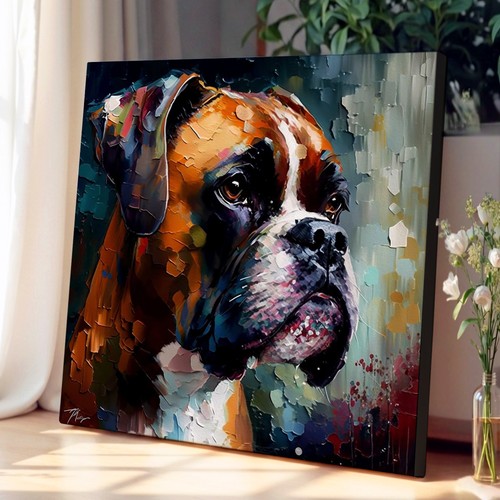 Boxer dog painting canvas - boxer,