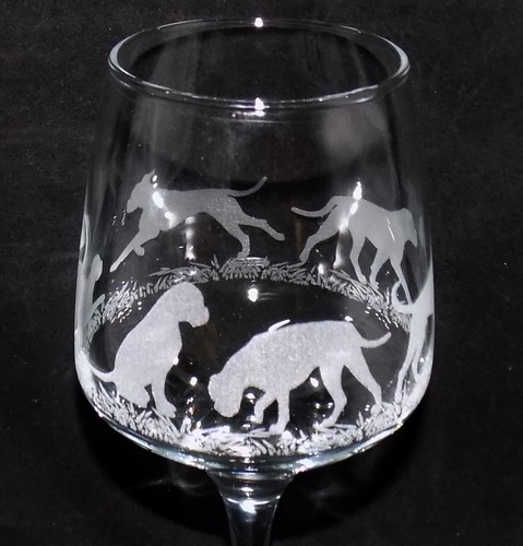 Engraved boxer dog wine - engraved,