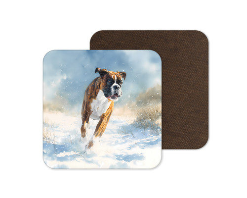 Watercolour boxer dog running - watercolour,