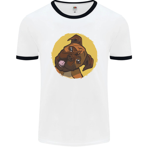 Cute boxer dog puppy mens - a,