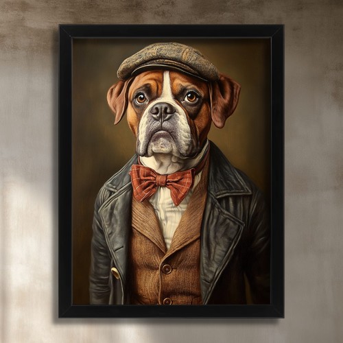 Boxer art print dog - boxer,