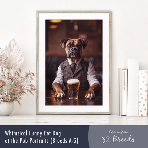 Dog the pub portrait - dog,