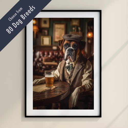 Funny dog drinking - dog, beer