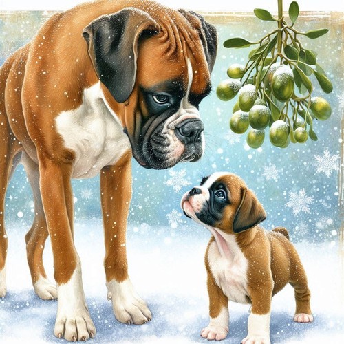 Single luxury boxer dog - single,