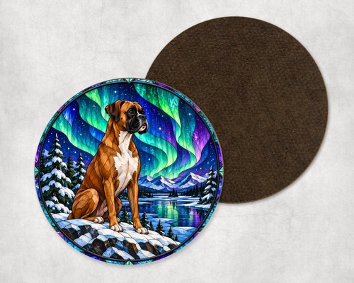 Boxer dog northern lights - boxer,