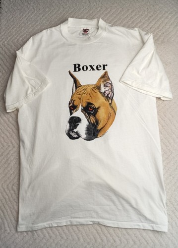 Vintage 90s boxer dog shirt - 90s,