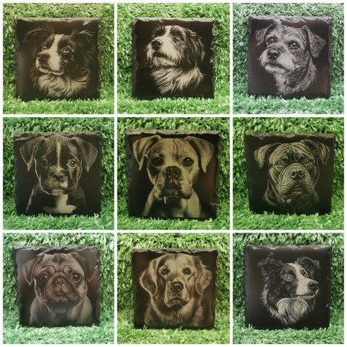 Engraved dog breed slate - dog,