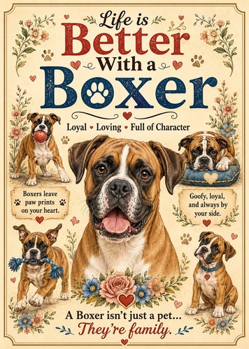 Boxer print life better - a4, is
